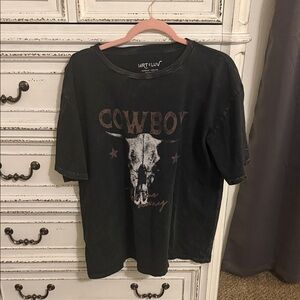 HRT LUV Black 'Cowboy' Graphic Short Sleeve Tee